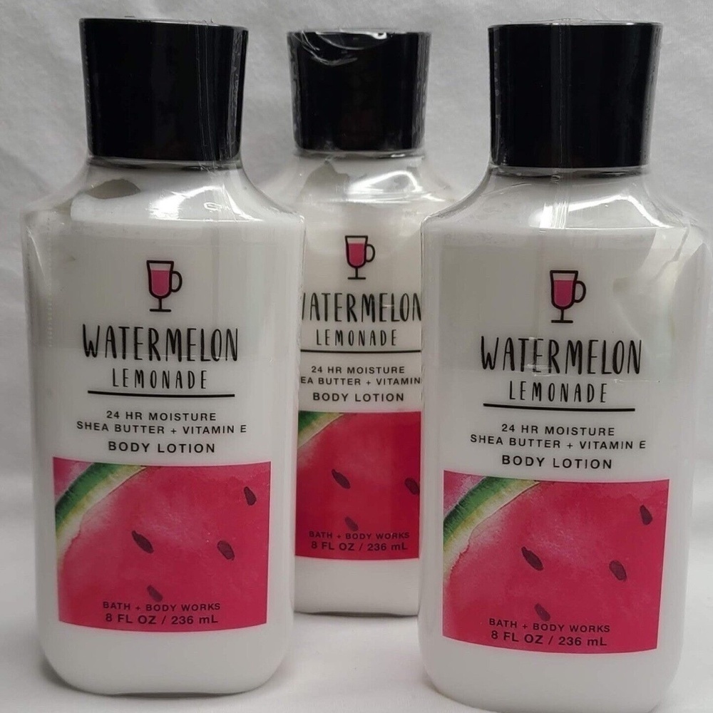 3X Watermelon Lemonade Bath & Body Works Body Lotion 8 Oz